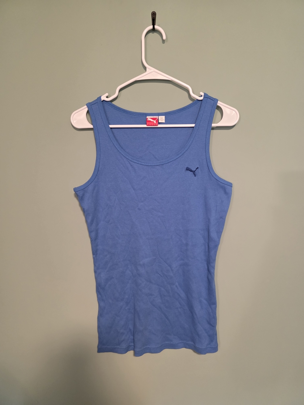 Puma Women's Blue Scoop Neck Tank Top